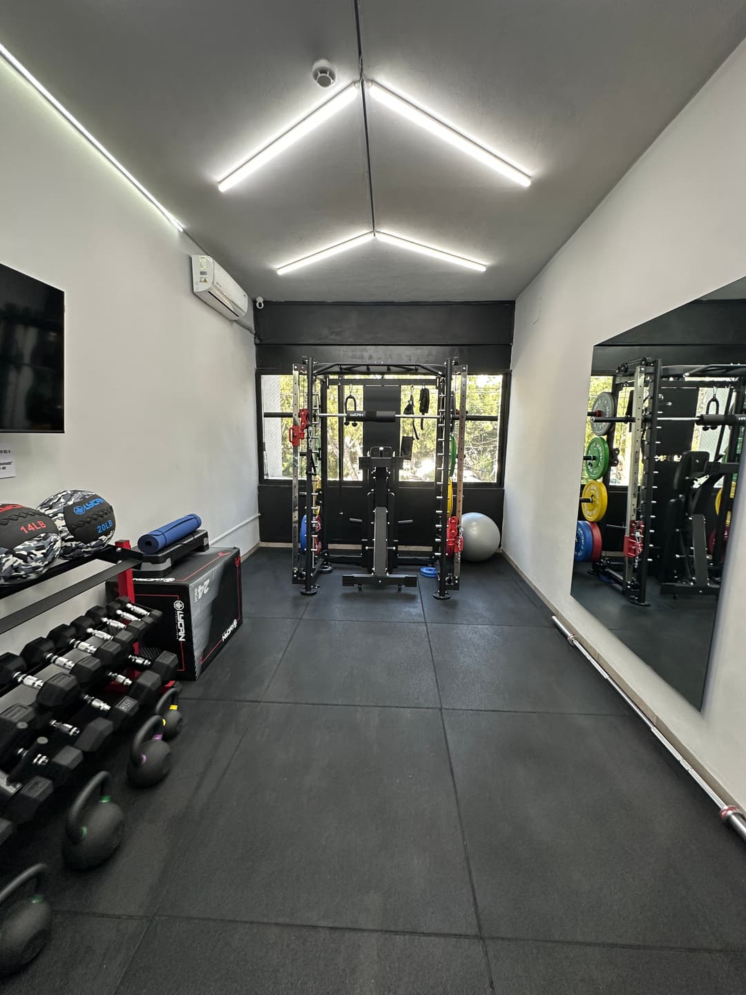 Multifunctional rack, pulleys and Smith machine at Jardines